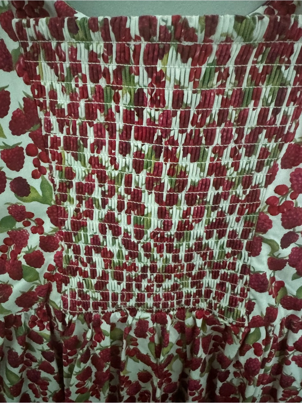 JCrew Liberty Print Red Floral Sundress with Green Leaves - Picture 4 of 7